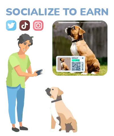 Share your pet photo on Instagram or TikTok (Socialize to Earn)