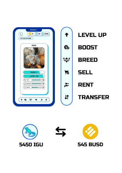 Upgrade your pet collection or swap your reward tokens to other cryptocurrencies